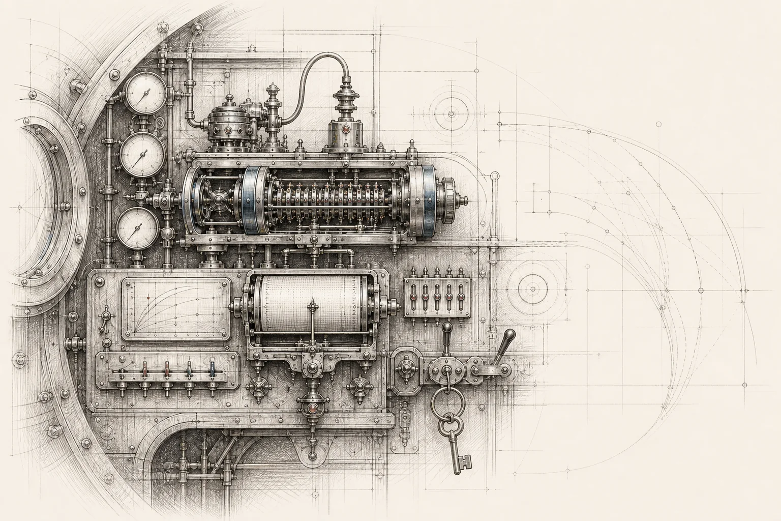 Eine kybernetische Maschine, die Intelligenz in kontrollierte mechanische Handlung übersetzt